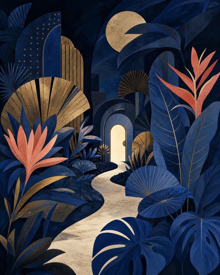 The Hidden Door surreal garden wall art