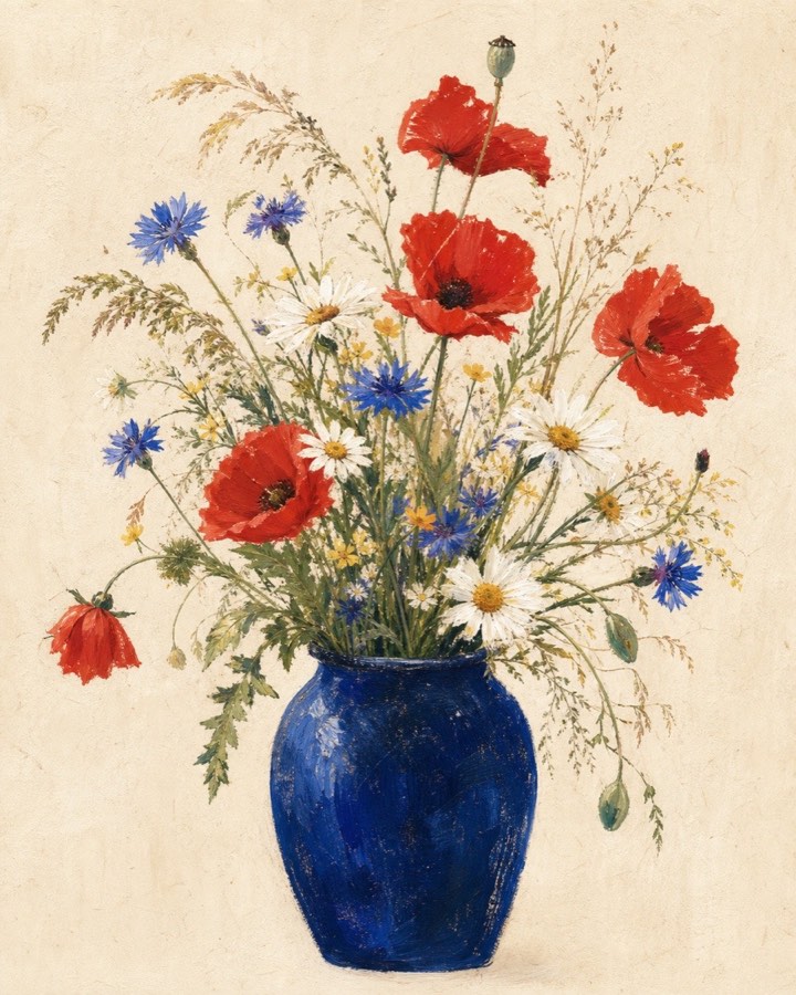 Wildflower Study I botanical wall art