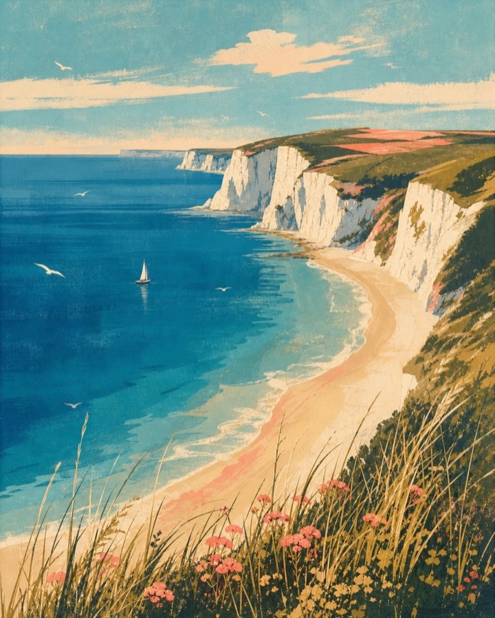 Quiet Coast I landscape wall art